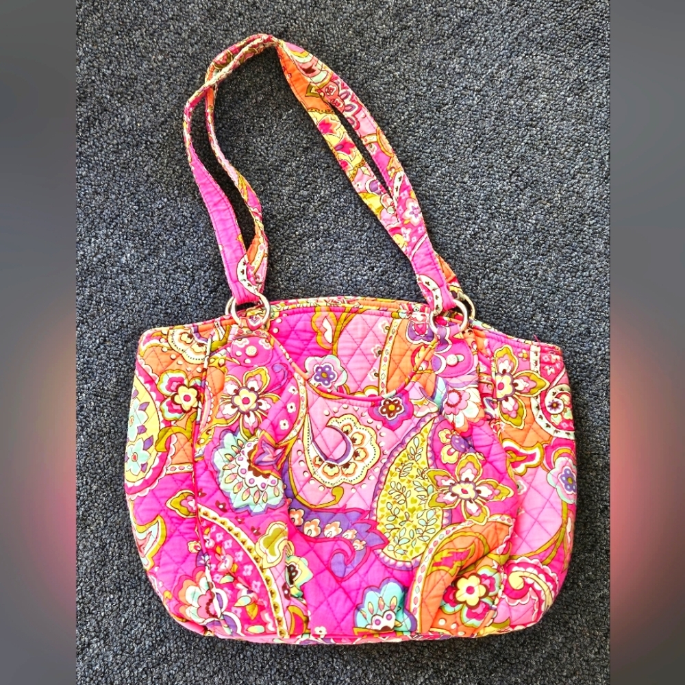 Vera Bradley Vibrant Pink Paisley  Bag